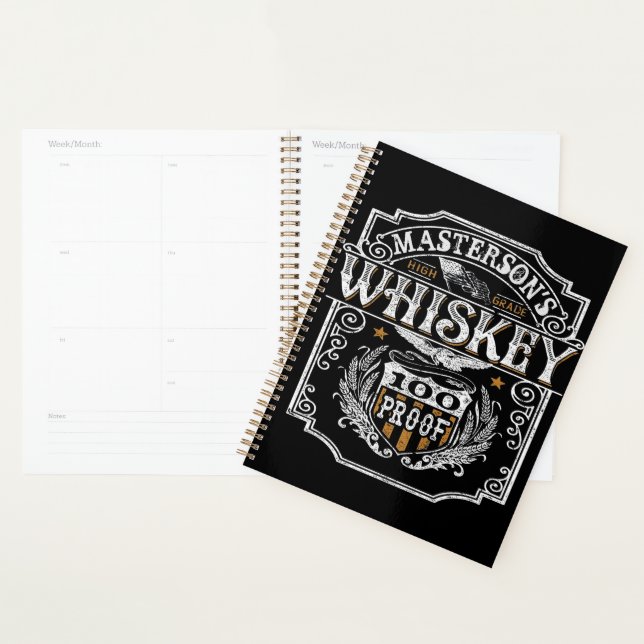 Personalised NAME Old West Whiskey Brewery Bar Planner (Display)