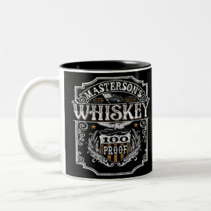 Personalised NAME Old West Whiskey Brewery Bar Two-Tone Coffee Mug