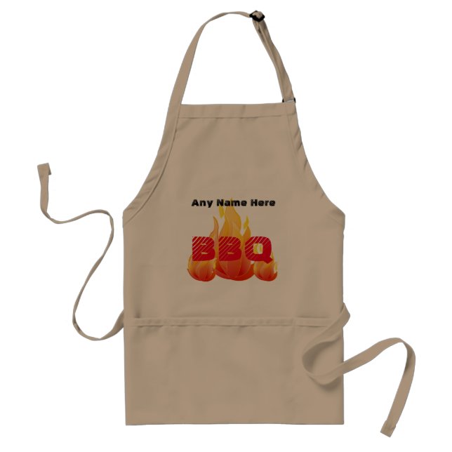 Personalised Name or Event BBQ - Standard Apron (Front)