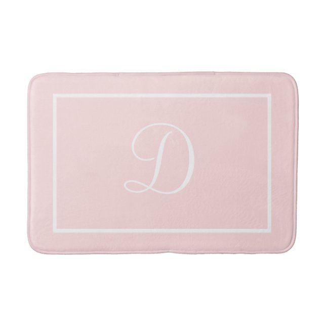 Personalised name or initial pink  bath mat (Front)