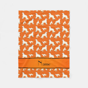 Personalised name orange Kuvasz dogs Fleece Blanket