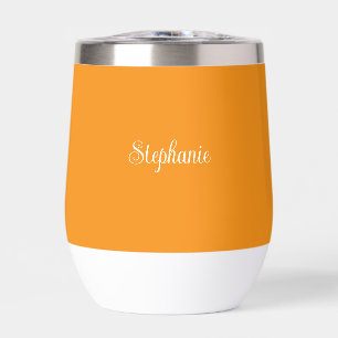 Personalised name Orange Script Monogram