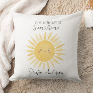 Personalised Name Our Little Ray of Sunshine  Cushion