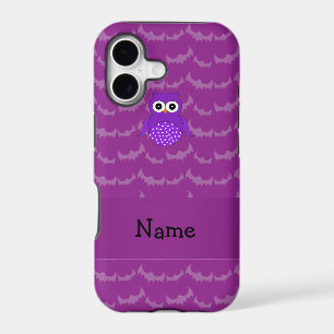 Personalised name owl purple bats