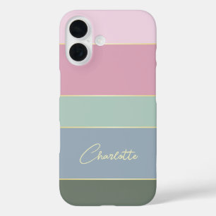 Personalised Name Pastel Colour Block Phone Case