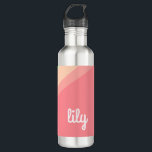 Personalised Name Pastel Rainbow Custom Gift 710 Ml Water Bottle<br><div class="desc">This personalised name,  pastel rainbow water bottle in vibrant pastels of orange,  green,  blue and pink features a name of your choice. Makes a wonderful custom gift for bridesmaids,  birthdays,  mother's day,  graduation and more.</div>