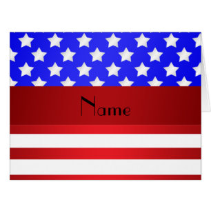 Personalised name patriotic stripes