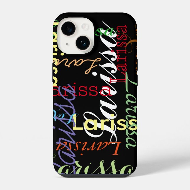 personalised name pattern for her iPhone case (Back)
