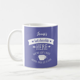 Personalised Name Periwinkle Hot Chocolate Mug