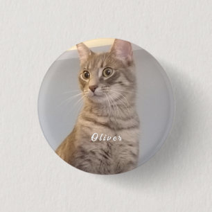 Personalised Name Photo 3 Cm Round Badge