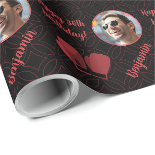 Personalised Name Photo Age Sport Boxing Birthday Wrapping Paper