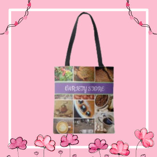 Personalised Name Photo Collage Coffee Drink Bean  Tote Bag