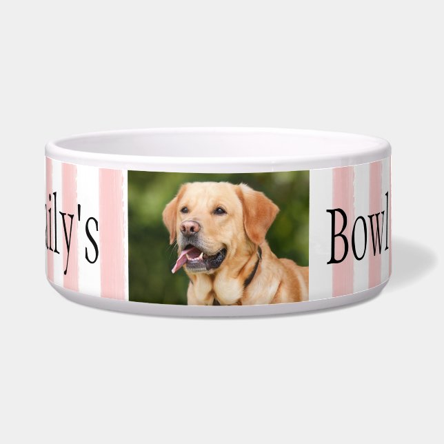 Personalised Name Photo Template Stripes Dog (Front)