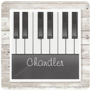 Personalised NAME Pianist Piano Keys Music Teacher Napkin