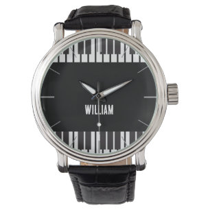 Personalised Name Piano Keyboard Musician's Watch