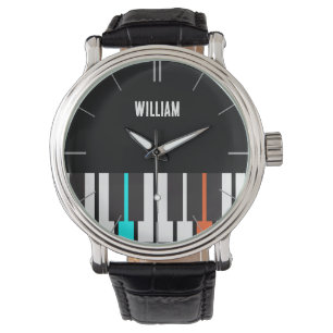 Personalised Name Piano Keyboard Musician's Watch
