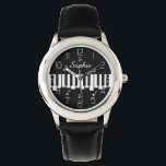 Personalised Name Piano Keyboard Musician's Watch<br><div class="desc">Personalised Name Piano Keyboard Musician's Watch</div>