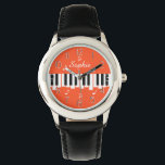 Personalised Name Piano Keyboard Musician's Watch<br><div class="desc">Personalised Name Piano Keyboard Musician's Watch</div>