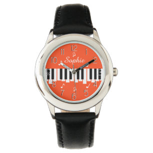 Personalised Name Piano Keyboard Musician's Watch