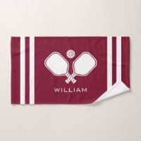 Personalised Name Pickleball Burgundy Stripes