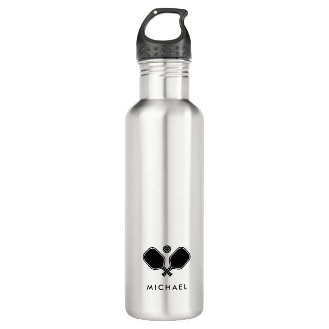 Personalised Name Pickleball Player  710 Ml Water Bottle (Front)