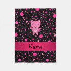 Personalised name pig black pink polka dots