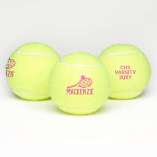 Personalised Name Pink Custom Tennis Balls