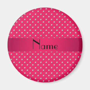 Personalised name pink diamonds magnet