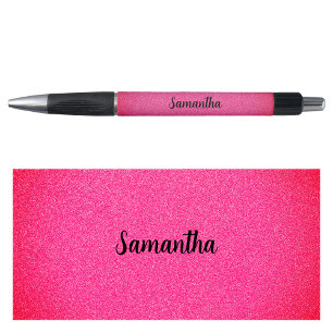 Personalised Name Pink Glitter