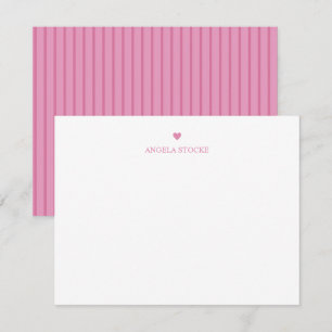Personalised Name Pink Heart Card