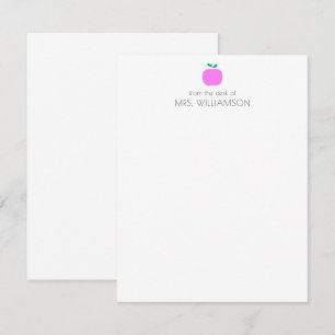 Personalised Name Pink Teacher Appreciation Gift Card