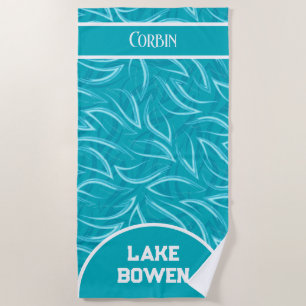 Personalised Name & Place Lake/Beach Towel