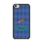 Personalised name platypus blue argyle