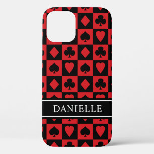 Personalised Name Poker Card Suits iPhone 12 Case