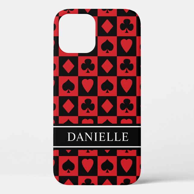 Personalised Name Poker Card Suits Case-Mate iPhone Case (Back)