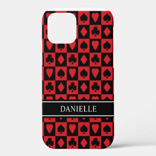 Personalised Name Poker Card Suits iPhone 12 Case