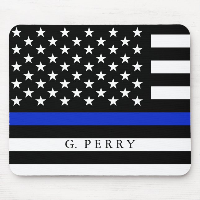 Personalised Name Police Flag Mouse Pad (Front)