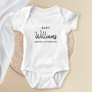 Personalised Name Pregnancy Announcement Baby Body Bodysuit