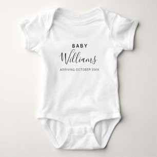 Personalised Name Pregnancy Announcement Baby Bodysuit