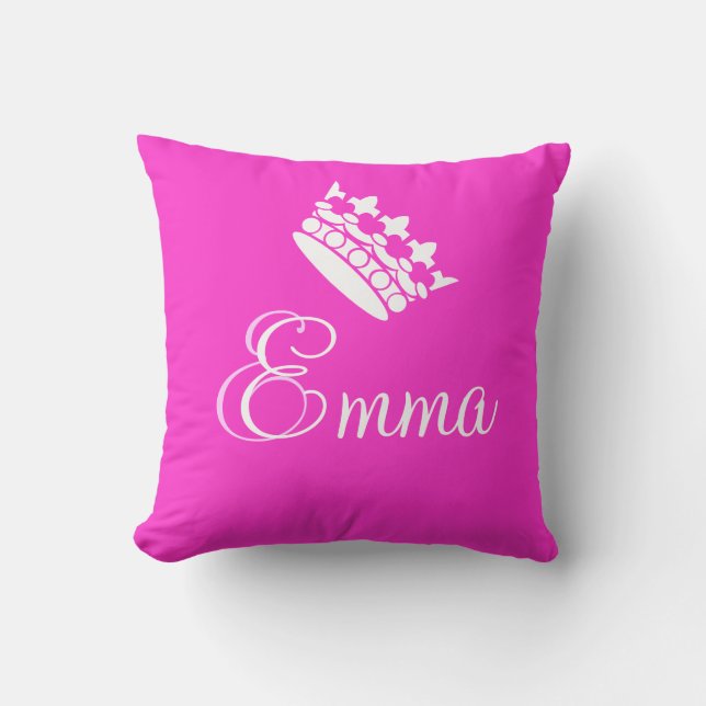 Personalised Name Princess Emma Pillow (Front)
