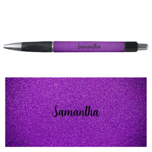 Personalised Name Purple Glitter
