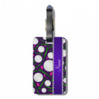 Personalised name purple golf balls tees hearts