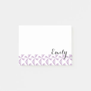 Personalised Name Purple Pinwheels Post-it Notes