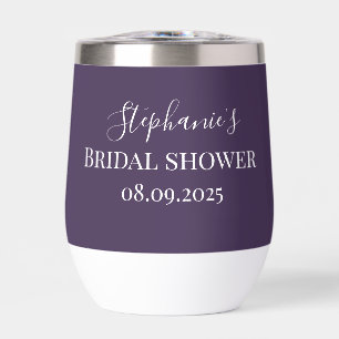 Personalised Name Purple Plum Script Monogram