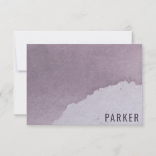 Personalised Name Purple Watercolor Thank You Card