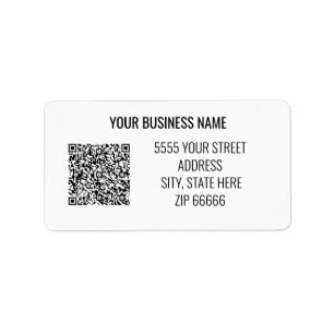 Personalised Name QR Code Return Address Labels
