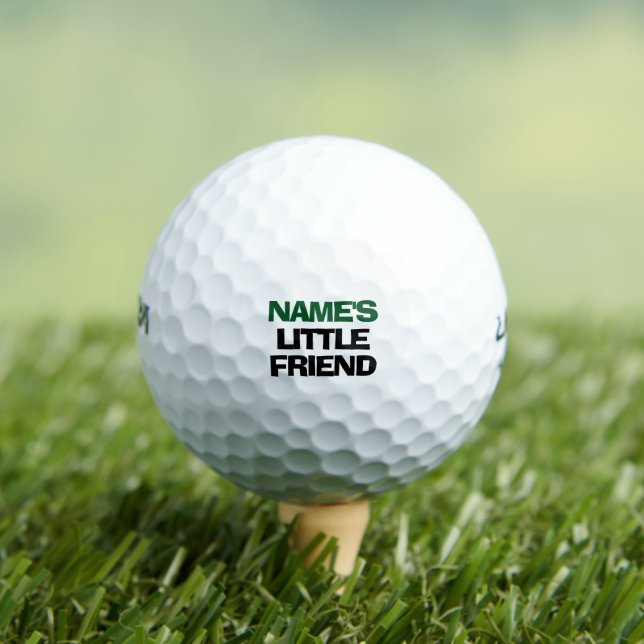 Personalised Name Quote Little Friend Funny Golf Balls (Insitu Tee)