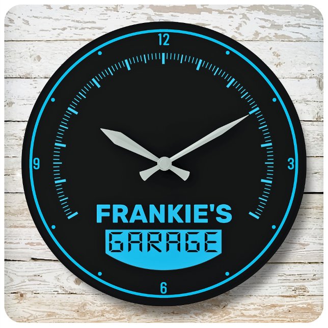 Personalised NAME Racing Car Speedometer Garage Large Clock (Creator Uploaded)