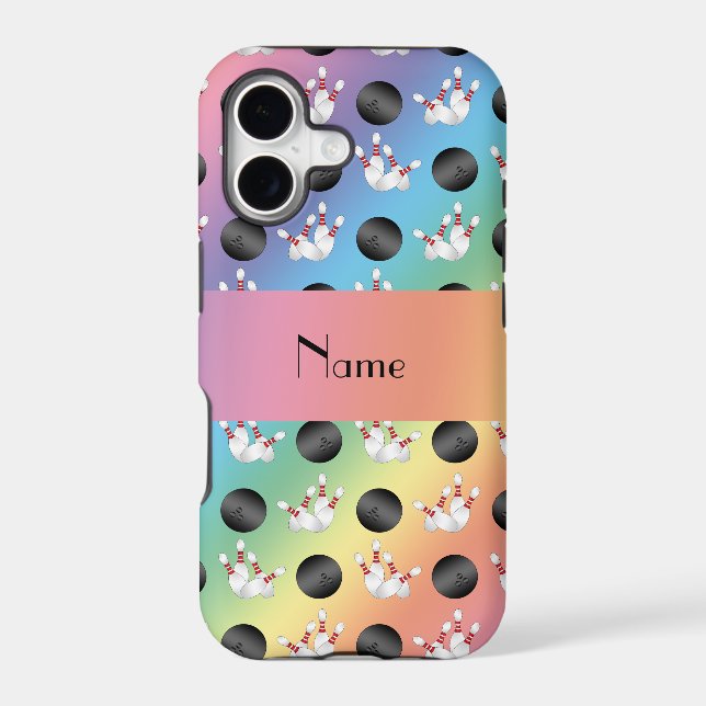 Personalised name rainbow bowling pattern (Back)