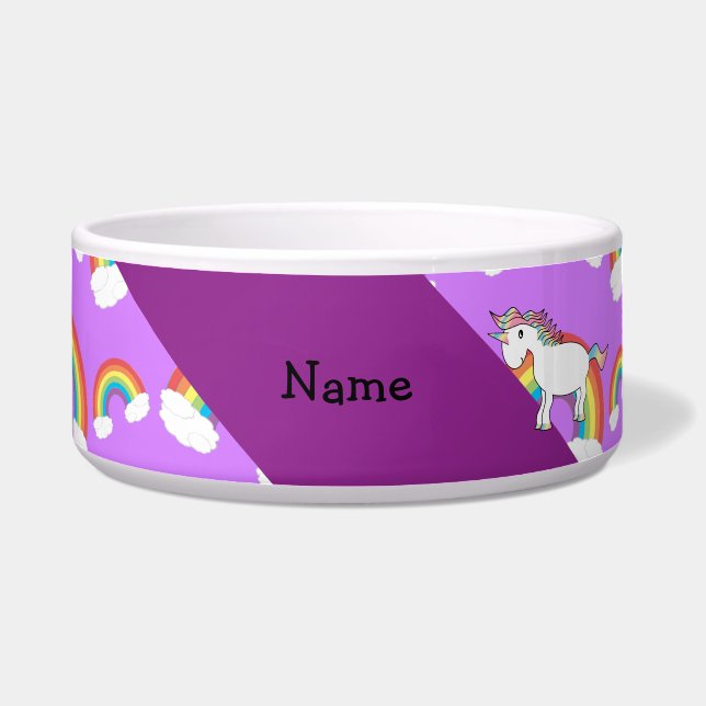 Personalised name rainbow unicorn purple rainbows (Front)